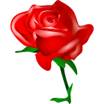 Red rose vector art