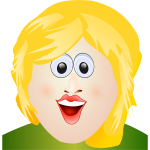 Blonde face vector