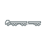 Two-trailer truck vector clip art