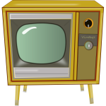 Vintage TV vector graphics