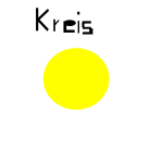 Yellow circle vector image