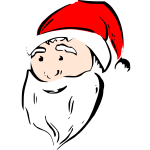 Santa face vector